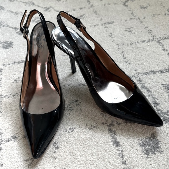 Coach patent black slingback 3” heel - Picture 1 of 6